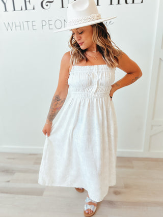Regina Shoulder Tie Midi Dress