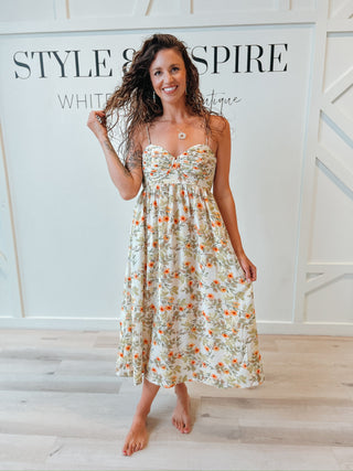 Reyna Braid Strap Midi Dress