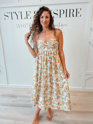 Reyna Braid Strap Midi Dress