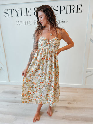 Reyna Braid Strap Midi Dress