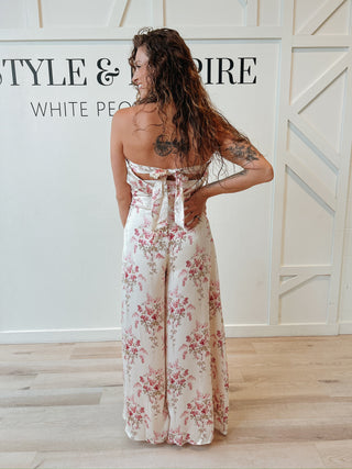 Melana Cowl Back Strapless Jumpsuit