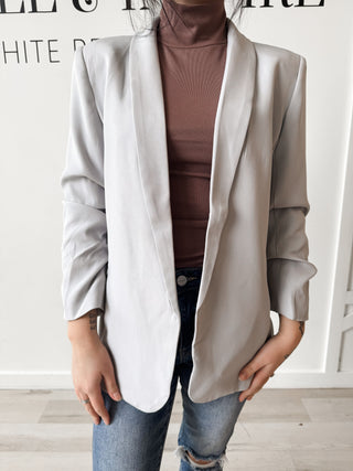 Aria 3/4 Ruched Sleeve Blazer
