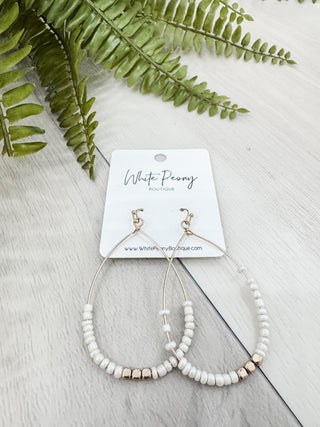 Pearl Open Teardrop Earrings. *Final Sale*