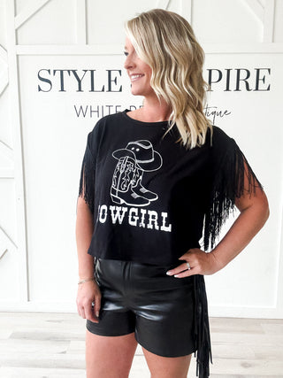 Lonnie Long Side Fringe Shorts