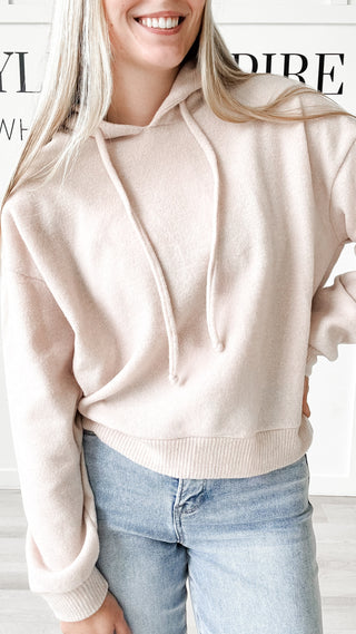 Karmen Brushed Hooded Top