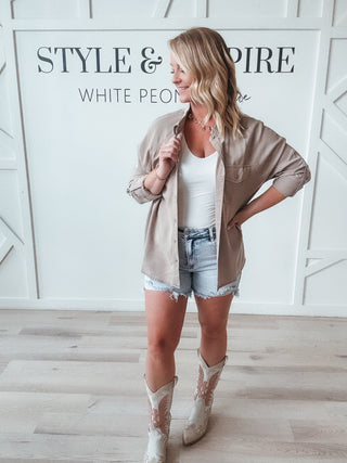 Sofia Oversized Tencel Shirt