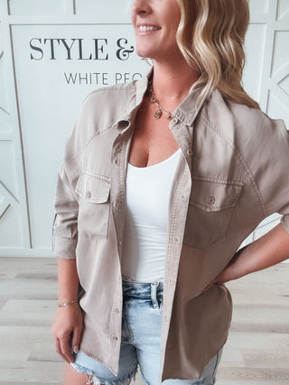 Sofia Oversized Tencel Shirt