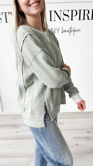 Donna Brushed Thermal Pullover