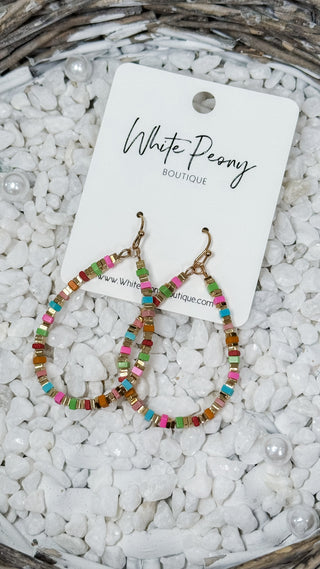 Open Teardrop Dangle Earrings
