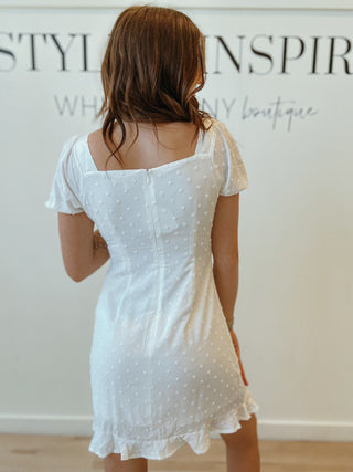 Elizabeth Swiss Dot Mini Dress