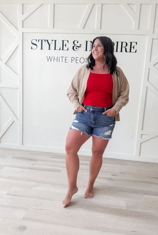 Molly Crossover Side Slit Shorts