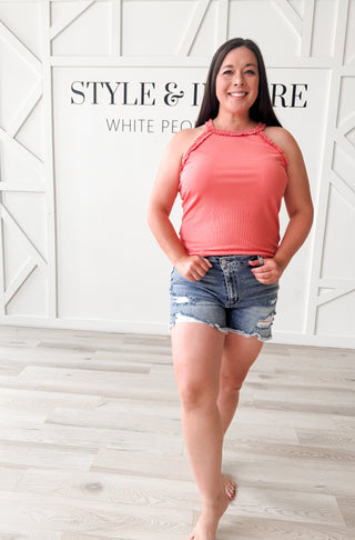 Molly Crossover Side Slit Shorts