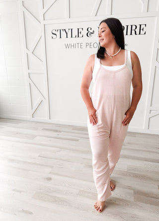 Trudy Spaghetti Strap Ribbed Jumpsuit