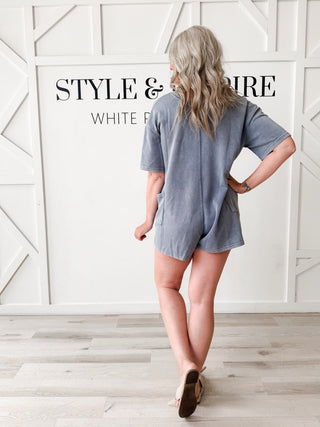 Rennie Half Sleeve Scuba Romper *Final Sale*
