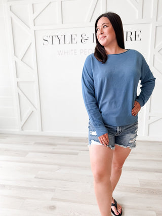 Monique Boat Neck Pullover Sweater
