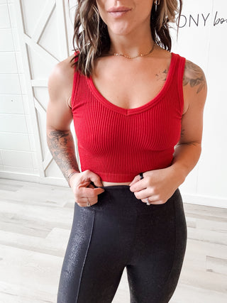 Colette Ribbed Seamless Cropped Tank Top *FINAL SALE*