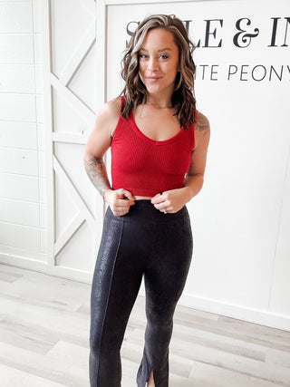 Colette Ribbed Seamless Cropped Tank Top *FINAL SALE*