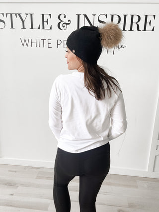 Carol Pima Bliss Boyfriend LS Top