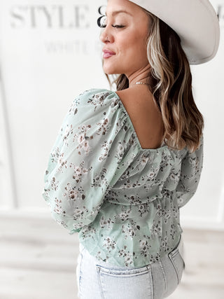 Elaine Floral Babydoll Top