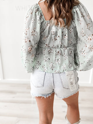 Elaine Floral Babydoll Top