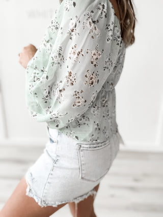 Elaine Floral Babydoll Top