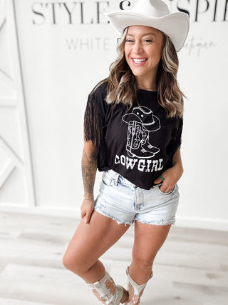 Fringed Cowgirl Graphic Tee
