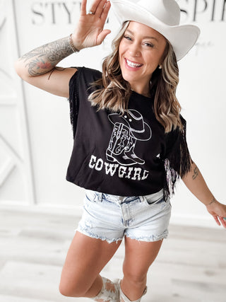 Fringed Cowgirl Graphic Tee