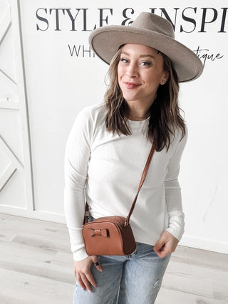 Bowtie Zipper Crossbody Bag. *Final Sale*