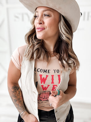 Janet V-Neck Button Down Vest *FINAL SALE*