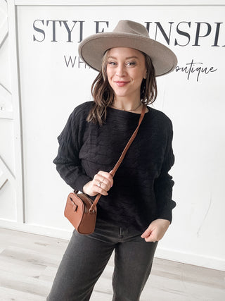 Bowtie Zipper Crossbody Bag. *Final Sale*