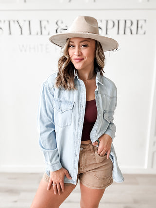 Nona Western Yoke Denim Shirt