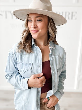 Nona Western Yoke Denim Shirt
