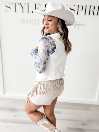 Janet V-Neck Button Down Vest *FINAL SALE*