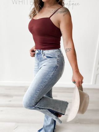 Risen Side Shadow Slit Flare Jean