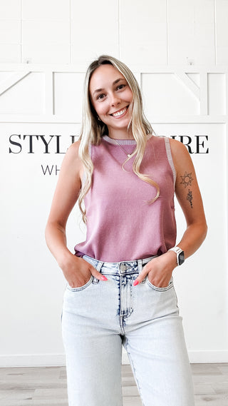 Maci Contrast Sweater Tank