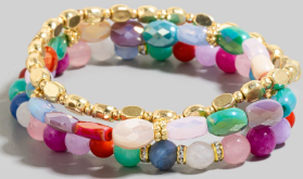 Stone and Metallic Mixed Bead Bracelets. *Final Sale*