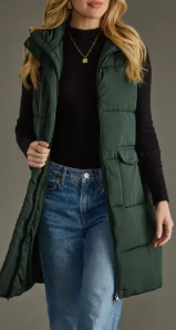 Gwen Long Quilted Vest