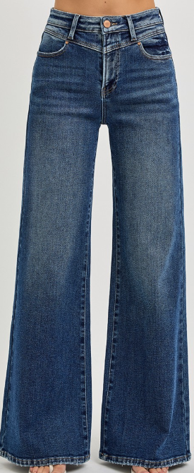 Risen Front Yoke Detail Wide Jean