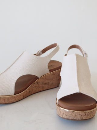 Corkys Carley Ivory Lizard Wedge Sandals