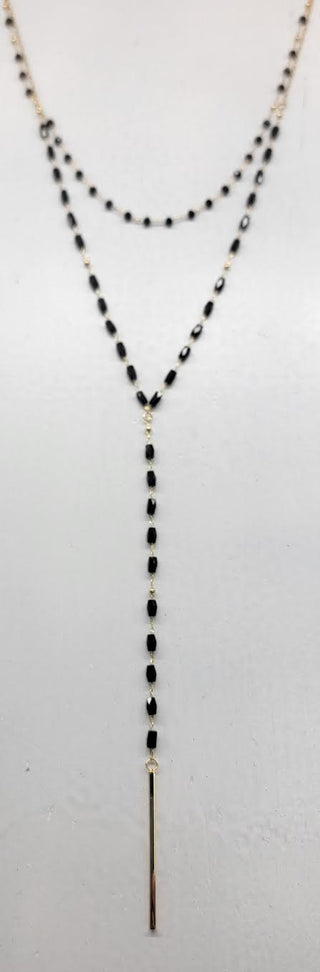 Y Bead & Bar Necklace  *Final Sale