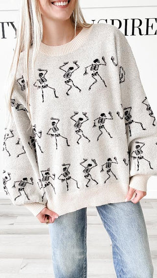 Autumn Dancing Skeleton Sweater