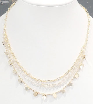 Draping Heart Charm Necklace