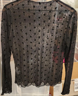 Alison Polka Dot Semi Sheer Top