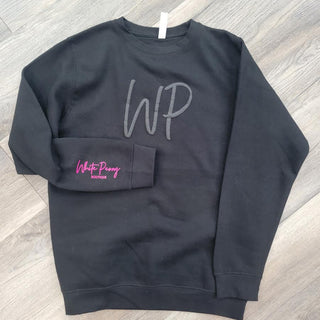 White Peony Puff Sweatshirt