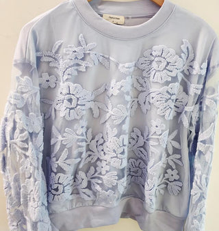 Penny Floral Mesh Pullover