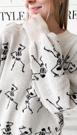 Autumn Dancing Skeleton Sweater