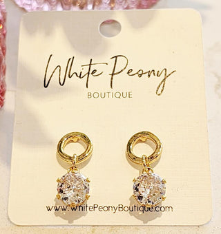 Open Circle CZ Earrings