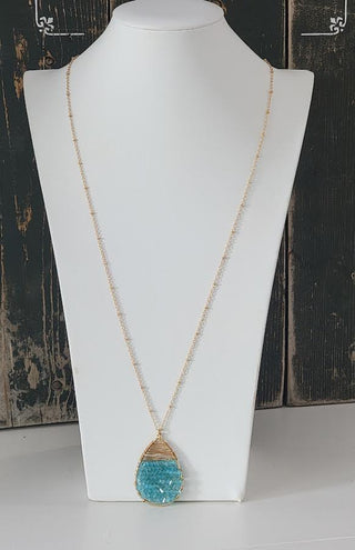 Wire Wrapped Chevron Bead Necklace *Final Sale*