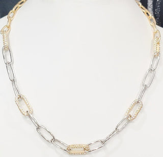 Pave Link Necklace