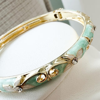 Floral Enamel Bracelet. *Final Sale
